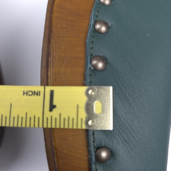 New Anthropologie Seychelles Green Leather Clogs 9.5 - Picture 8 of 12